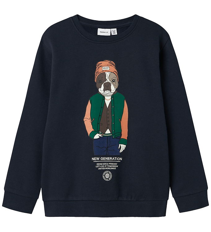 Name It Sweatshirt - NkmPsalko - Dark Sapphire m. Print