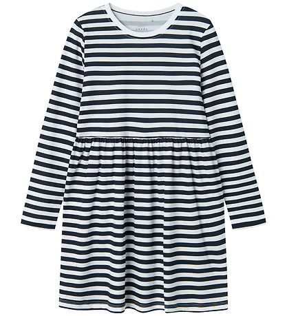 Name It Dress - NkfVivia - Bright White w. Stripes