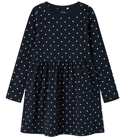 Name It Dress - NkfVivia - Dark Sapphire w. Dots