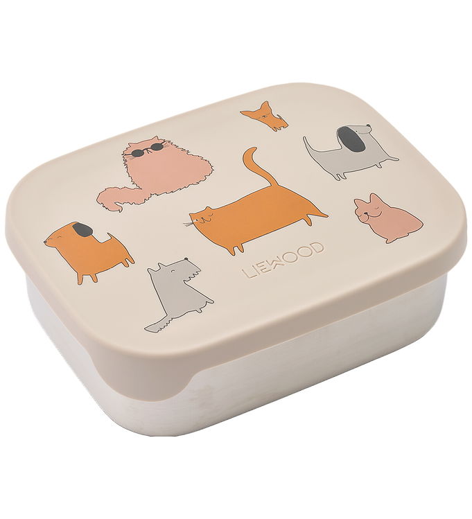 Liewood Madkasse - Arthur - 900 ml - Cats and Dogs/Sandy