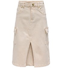 Kids Only Denimnederdel - Kogemily Cargo - Ecru Kids Only Denimnederdel - Kogemily Cargo - Ecru