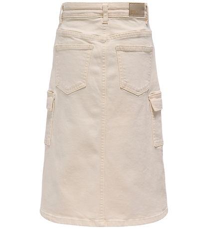 Kids Only Denimnederdel - Kogemily Cargo - Ecru