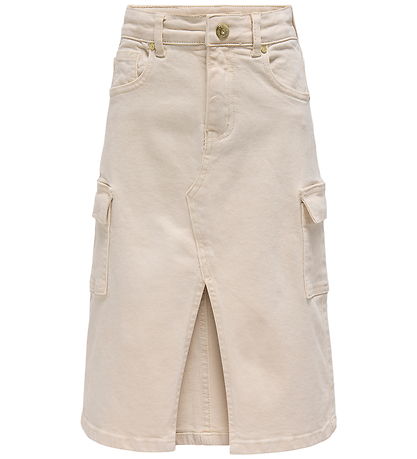 Kids Only Denimnederdel - Kogemily Cargo - Ecru