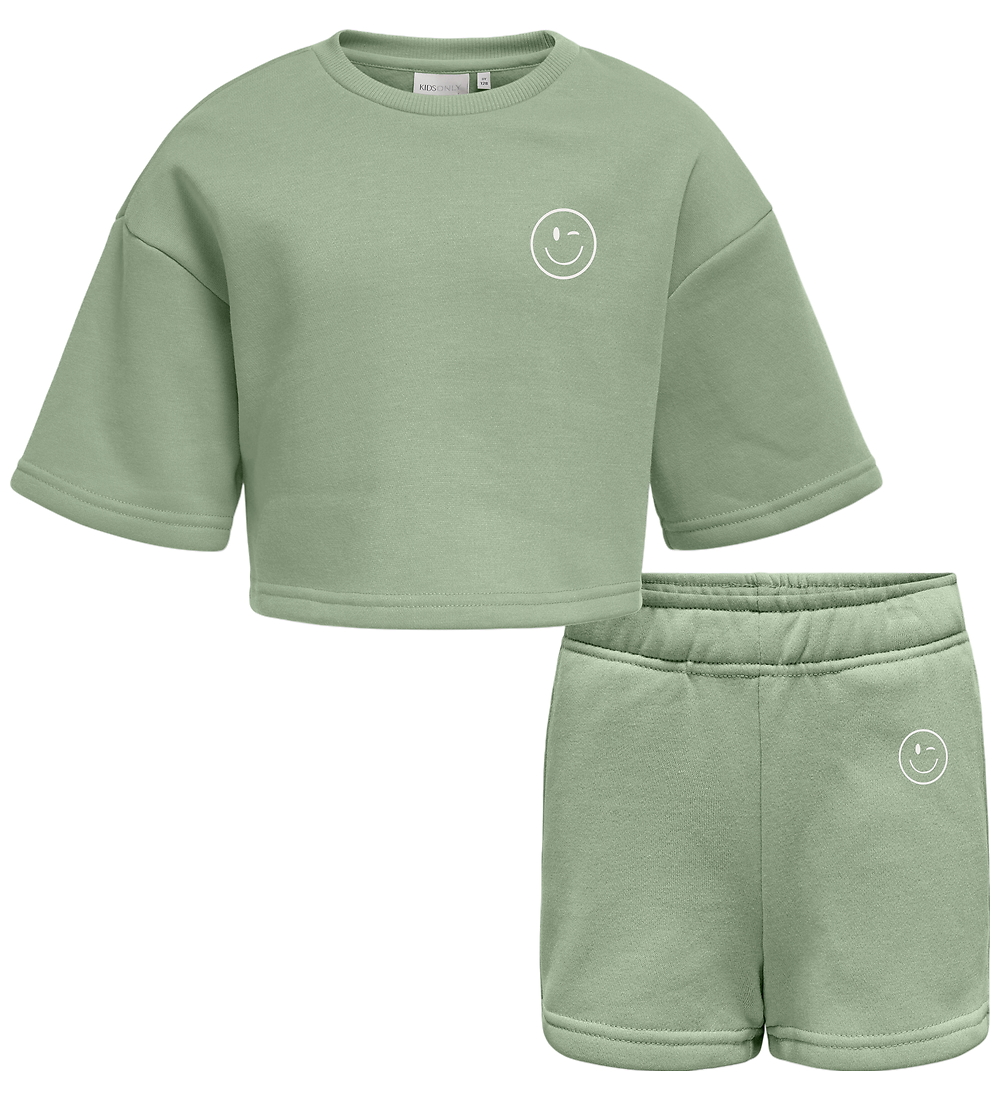 Kids Only Shorts Set - Koglena - Hedge Green/Cloud Tänzerin - Kids Only - 8 Jahre (128) - Shorts