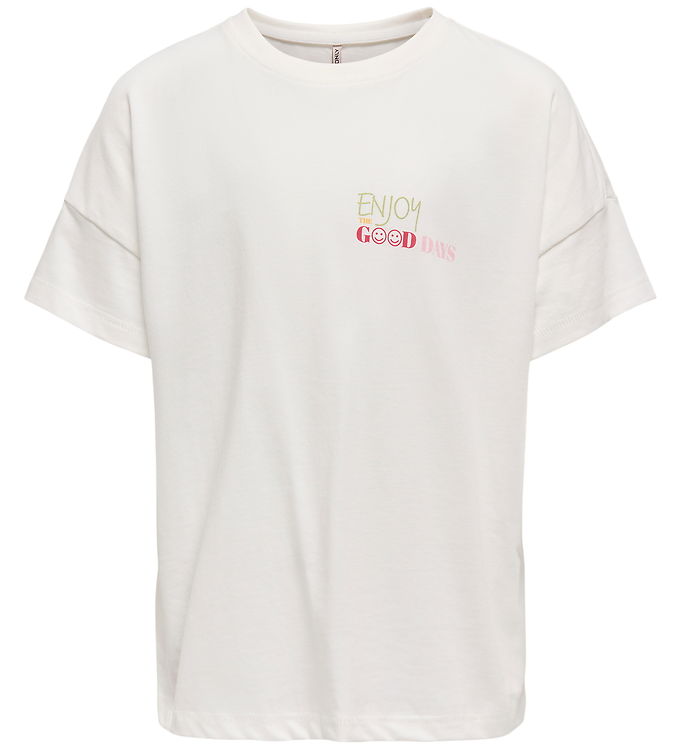 Kids Only T-shirt - Koglia - Cloud Dancer/Sun