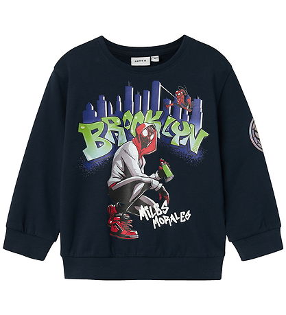 Name It Sweatshirt - Nmmorin - Spider-Man - Dark Sapphire