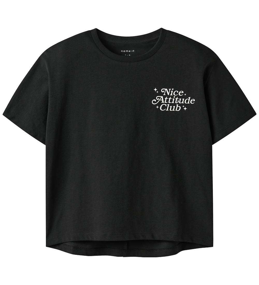 Name It T-Shirt - NkfLione - Zwart m. Print - Name It - 6 jaar (116) - T-Shirts