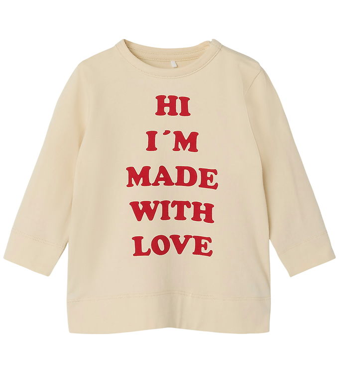 Name It Bluse - NbfLaba - White Swan m. Print