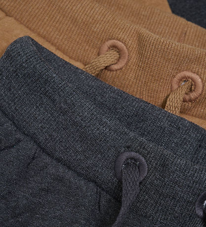 Minymo Sweatpants - 2-Pack - Brown/Dark Grey