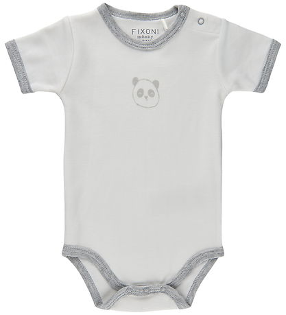 Fixoni Bodysuit s/s - Grey Melange w. Print