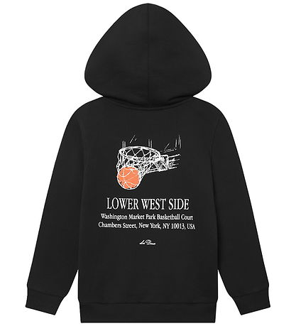 Sweat à Capuche Les Deux - Côté Ouest - Noir av. Imprimé