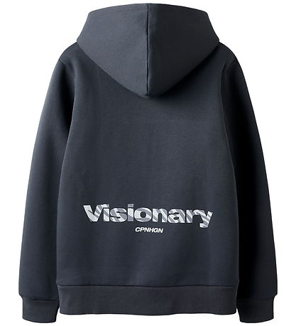 LMTD Hoodie - NlnHebra - Asphalt w. Print