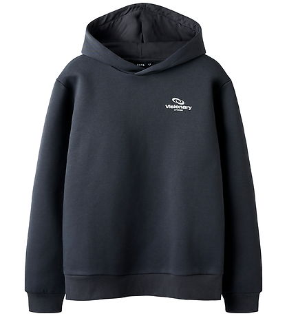 LMTD Hoodie - NlnHebra - Asphalt w. Print