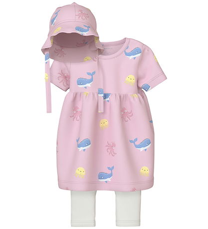 Name It Dress/Bodysuit Set - NbfVandora - Ballerina/Cloud Dancer