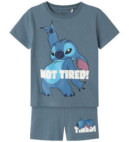 Name It Nattøj - 2-delt - NmmArush - Stitch - Blue Mirage