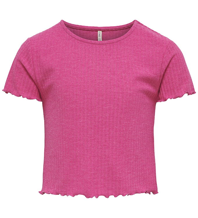 Kids Only T-shirt - Rib - Noos - KogNella - Raspberry Rose