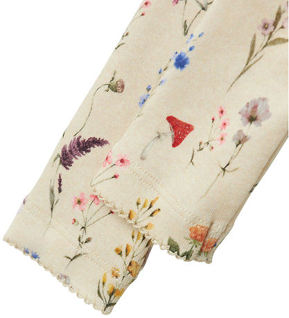 Name It Leggings - NbfLuxa - Peyote Melange w. Flowers