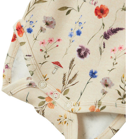 Name It Body l/ä - NbfLuxa - Peyote Melange m. Blommor