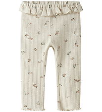 Name it Leggings - NbfLower - Peyote Melange m. Blomster Name it Leggings - NbfLower - Peyote Melange m. Blomster