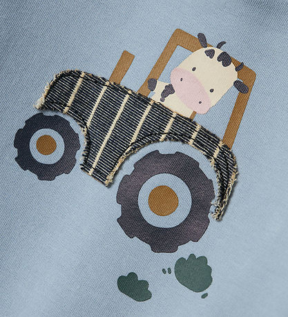 Name It Sweatshirt - NbmLimbs - Dusty Blue w. Print