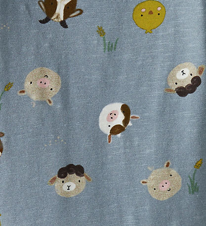 Name it Body l/æ - NbmLarm - Dusty Blue m. Print
