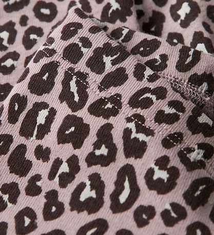 Name It Leggings - NbfLeoana - Polert Lilac m. Leopard Mønster