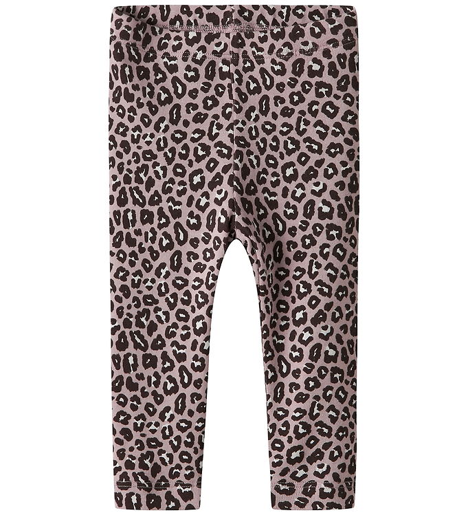 Name it Leggings - NbfLeoana - Burnished Lilac m. Leopardprint