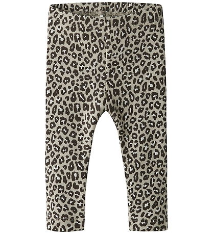Name It Leggings - NbfLeoana - Peyote m. Leopard Mønster