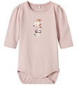 Name It Bodysuit l/s - NbfLotus - Burnished Lilac w. Print
