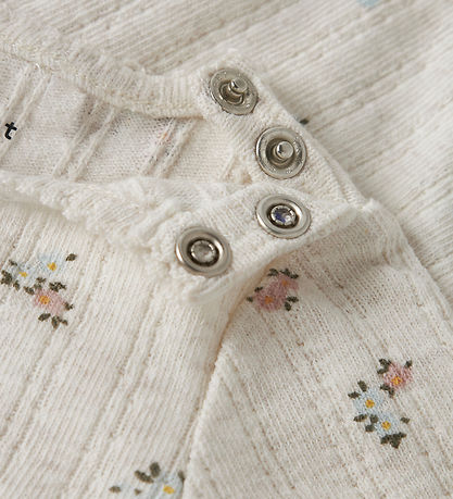 Name It Romper l/s - NbfLower - Peyote Melange m. Bloemen