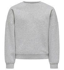 Kids Only Sweatshirt - KogSweat - Noos - Light Grey Melange Kids Only Sweatshirt - KogSweat - Noos - Light Grey Melange