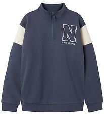 Name It Bluse - NkmDenno - Half Zip - Ombre Blue m. Print Name It Bluse - NkmDenno - Half Zip - Ombre Blue m. Print