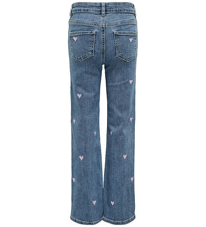 Kids Only Farkut - KogJuicy - Leveä - Heart - Noos - Blue Denim