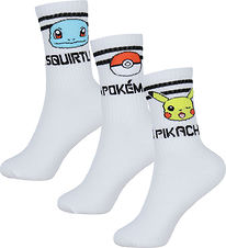 Name It Strømper - 3-Pak - Pokemon - NkmMilton - Bright White Name It Strømper - 3-Pak - Pokemon - NkmMilton - Bright White