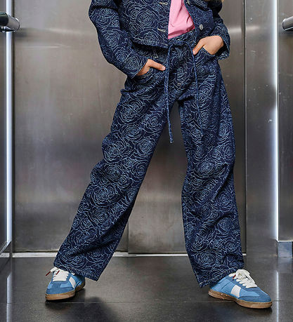 Jeans Kids Only - KogGianna - Dark Blue Denim/Roses
