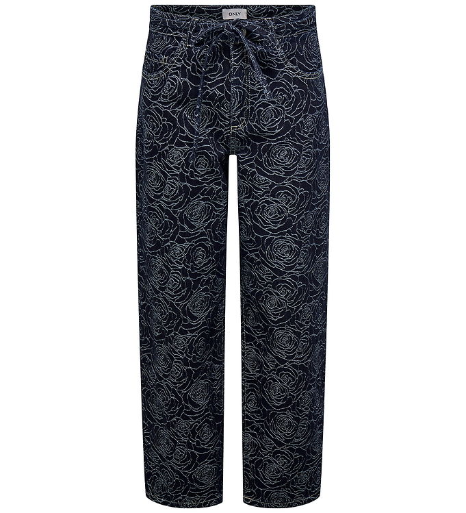 Kids Only Jeans - KogGianna - Dark Blue Denim/Roses