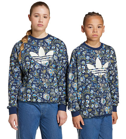 adidas Originals Sweatshirt - Crew - Nindig/Multco m. Blomster