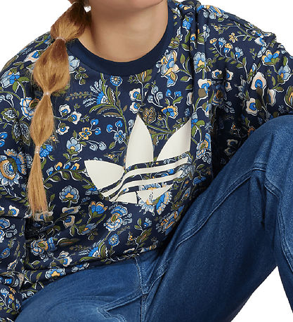 adidas Originals Sweatshirt - Crew - Nindig/Multco m. Blomster