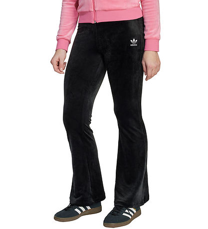 adidas Originals Velourbukser - Sort/Hvid m. Logo