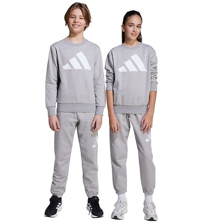 adidas Performance Sweatsæt - Mgreyh/White m. Logo
