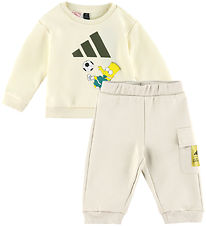 adidas Performance Sæt - Bluse/Bukser - The Simpsons - Cream Whi adidas Performance Sæt - Bluse/Bukser - The Simpsons - Cream Whi