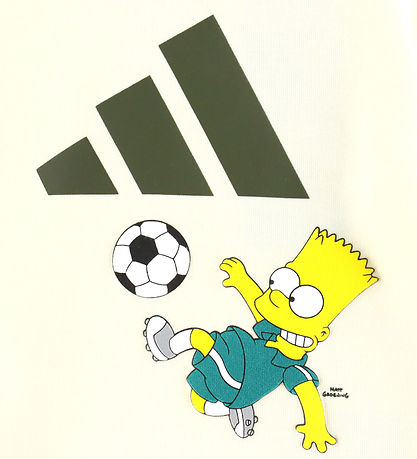adidas Performance Sæt - Bluse/Bukser - The Simpsons - Cream Whi