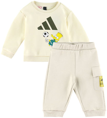 adidas Performance Sæt - Bluse/Bukser - The Simpsons - Cream Whi adidas Performance Sæt - Bluse/Bukser - The Simpsons - Cream Whi