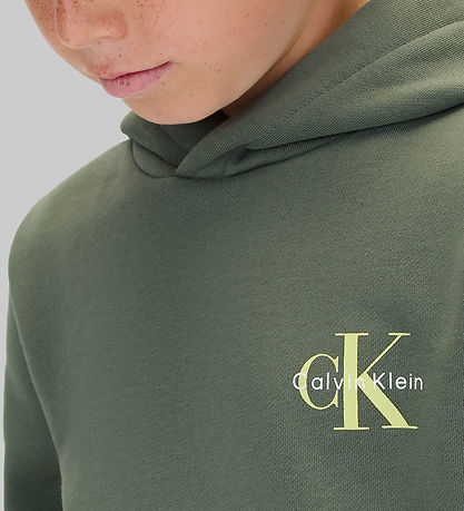 Calvin Klein Hættetrøje - Monogram - Thyme