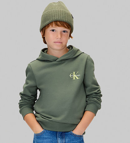 Calvin Klein Hættetrøje - Monogram - Thyme