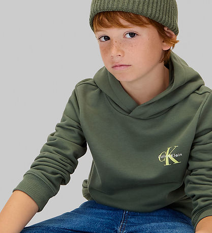 Calvin Klein Hættetrøje - Monogram - Thyme