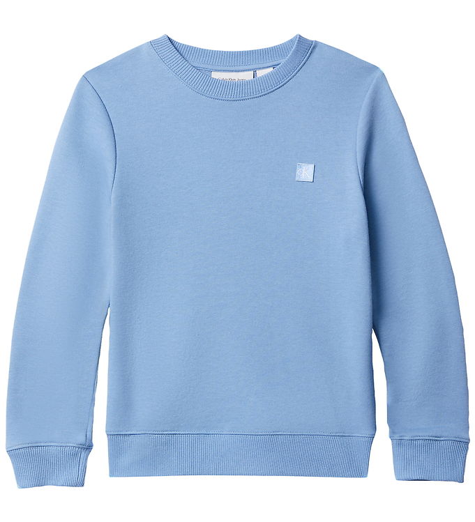 Calvin Klein Sweatshirt - Mono Mini Badge - Faded Denim