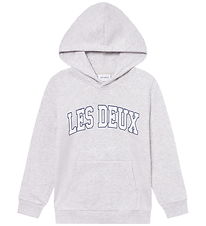 Les Deux Hættetrøje - Aidan - Snow Melange m. Logo Les Deux Hættetrøje - Aidan - Snow Melange m. Logo