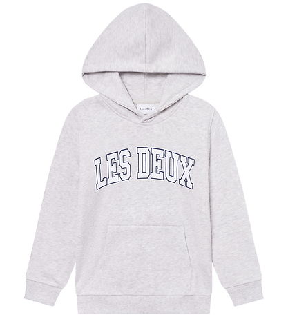 Les Deux Hoodie - Aidan - Snow Melange w. Logo