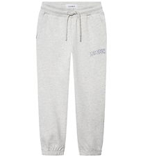 Les Deux Sweatpants - Aidan - Snow Melange m. Logo Les Deux Sweatpants - Aidan - Snow Melange m. Logo